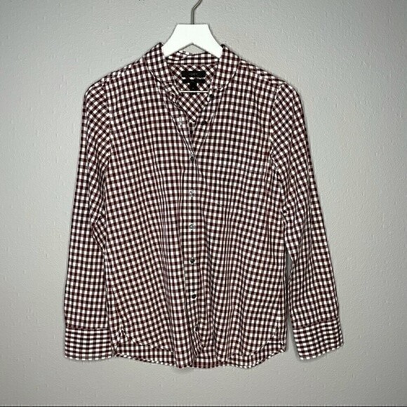 J. Crew Checkered Button Down Long Sleeve Top - Picture 1 of 3
